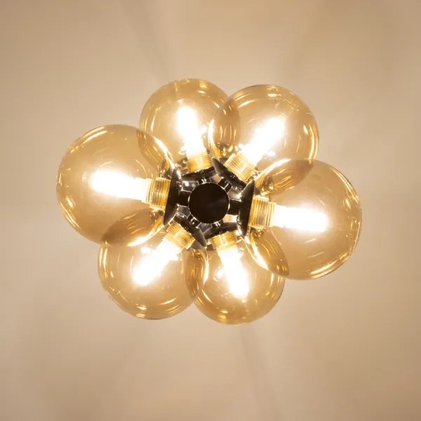 Brilagi - Lustră LED suspendată pe cablu MILLA 6xG9/3W/230V negru cromat/auriu