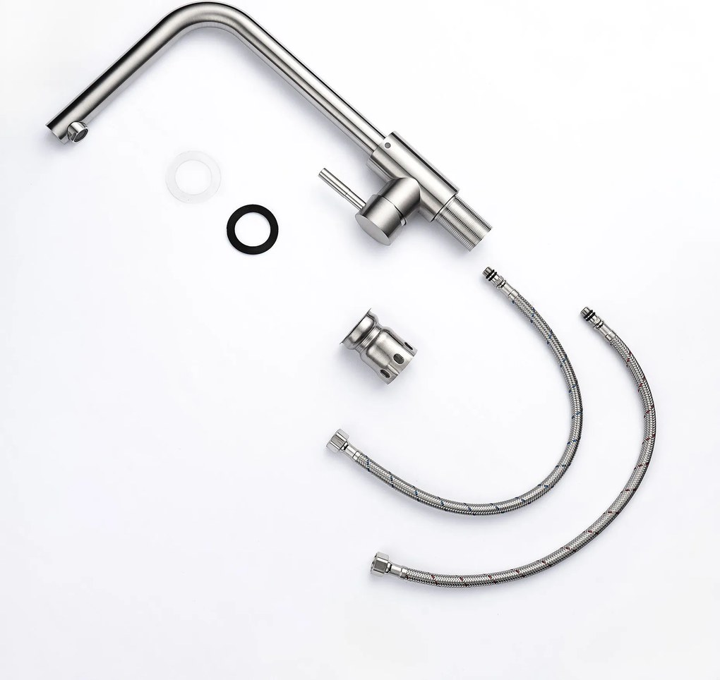 Baterie bucătărie - 290 alamă Satinat P14A