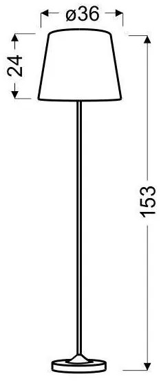 Lampadar SEGIN 1xE27/60W/230V gri/crom lucios