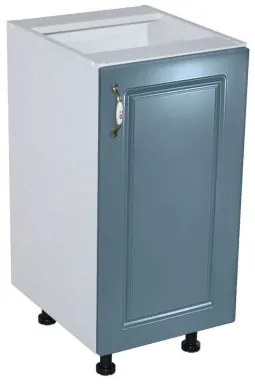Corp inferior cu 1 usa Zebra, Alb/MDF Albastru fara blat, 40 x 82 x 50 cm