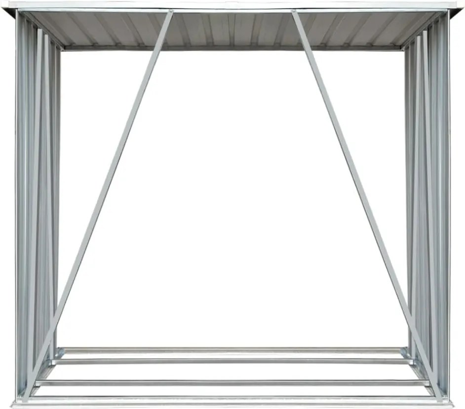 Magazie pentru lemn, antracit/alb, 163x82x160 cm, DARYL TIP 1