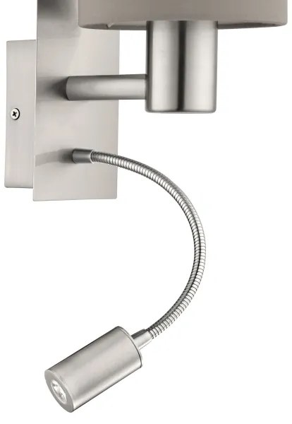 Eglo 96478 - Lampă LED flexibilă PASTERI 1xE27/40W+LED/3,8W taupe