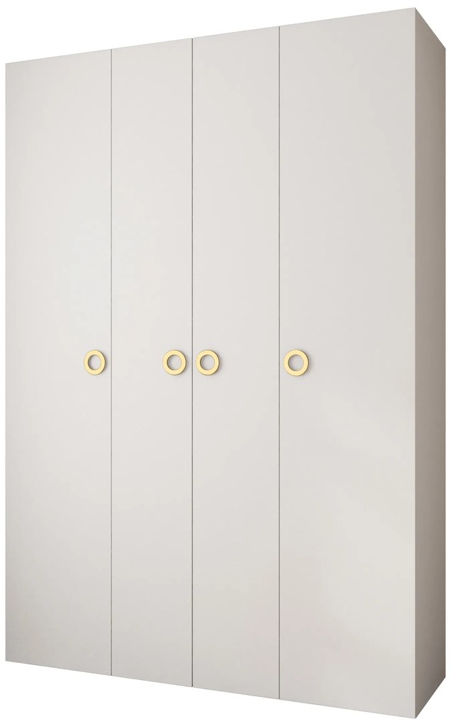 Dulap de haine 170 cm Carmela 40-1 (alb + Auriu). 1126530