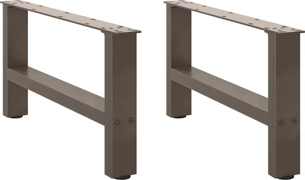 vidaXL Picioare pentru masă de cafea, oțel natural, 2 buc., 70x(30-31) cm