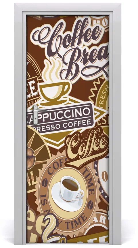Autocolante pentru usi zicale Café