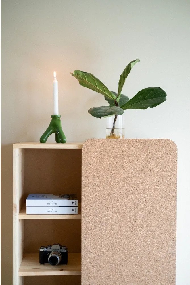 Bibliotecă din lemn de pin cu avizier Karup Design Slide