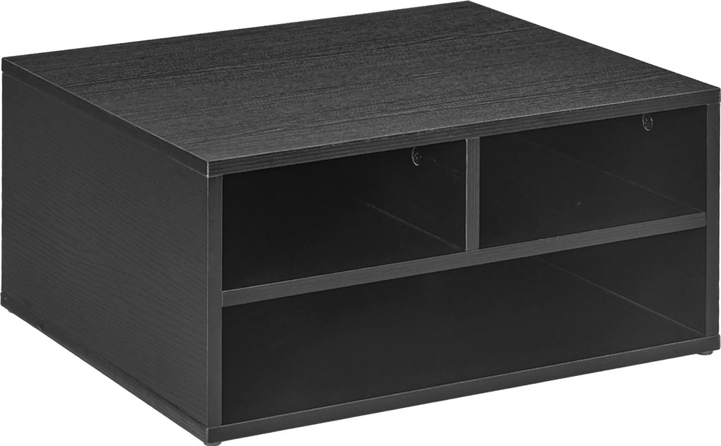 HOMCOM Cabinet pentru Imprimantă cu 2 Rafturi, Birou din Lemn și Cabinet de studiu cu Roți, 47x40x22.5 cm, Negru | Aosom Romania