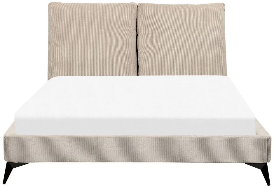 Pat matrimonial 140 cm Mellody (gri bej) (cu somieră). 1081351