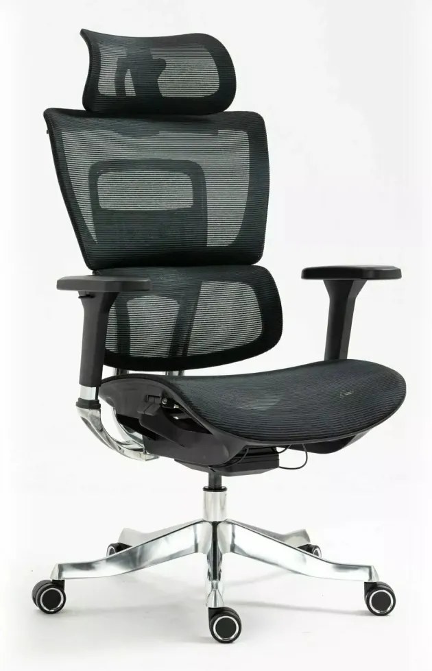 Scaun de birou Winner Lux negru/crom