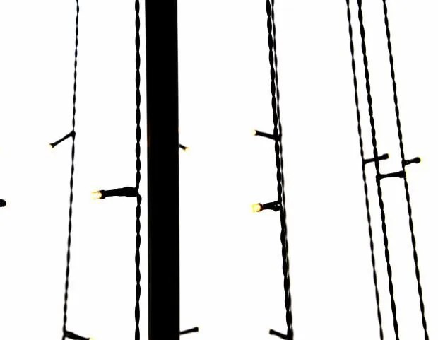 Decorațiune de Crăciun, piramidă luminoasă 240 cm, alb cald