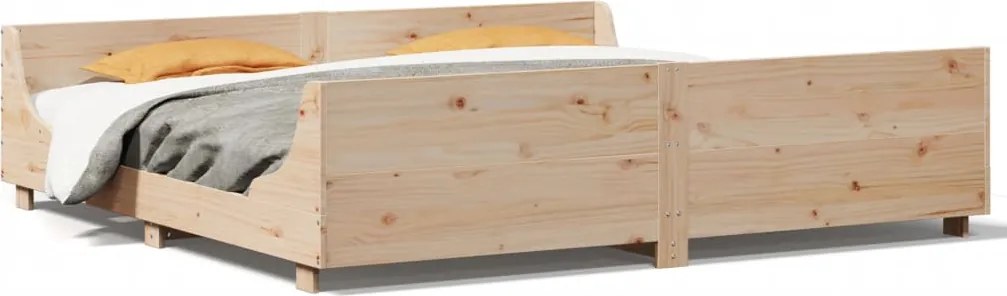 vidaXL Cadru de pat fără saltea, 180x200 cm, lemn masiv pin