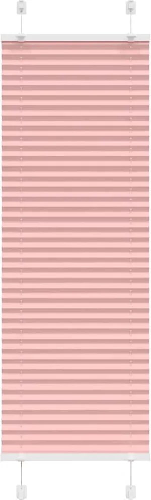 vidaXL Jaluză plisată roz 50x150 cm Lățime țesătură 49,4cm poliester