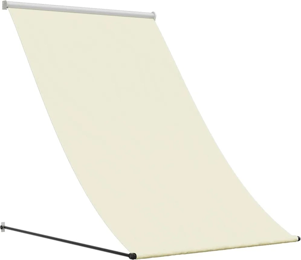 vidaXL Copertină retractabilă, crem, 100x150 cm, țesătură și oțel