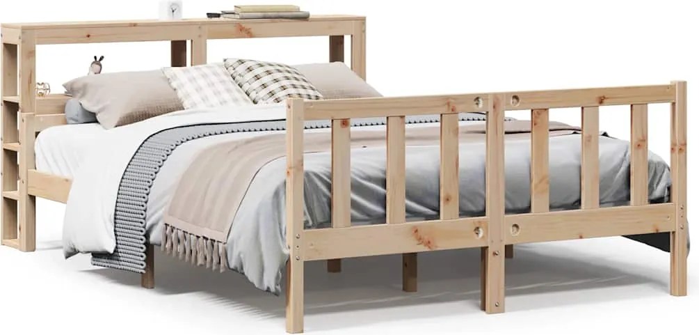 vidaXL Cadru de pat fără saltea, 160x200 cm, lemn masiv pin