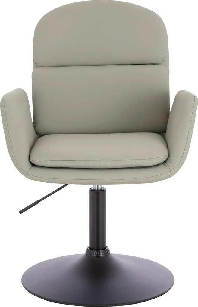 HR480N Scaun Culoarea Inului Piele Ecologica Premium Soft cu Bază Neagră