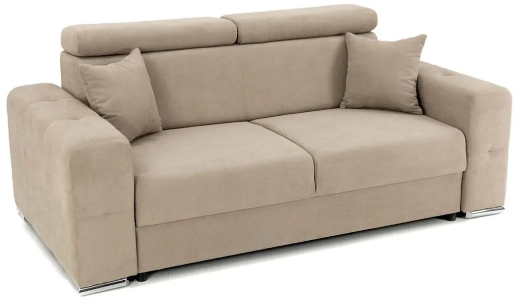 Canapea Fixă 2 locuri BELLAGIO, cu tetiere reglabile, 205x100x100 cm, Bej-Enjoy