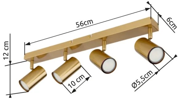 Spot Globo 57911-4GO ROBBY 4xGU10/35W/230V
