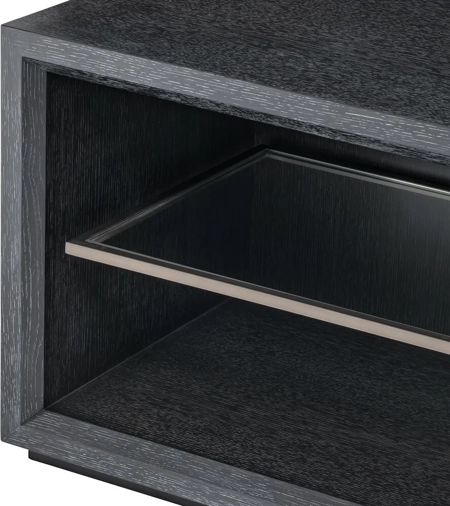 Comoda TV design elegant LUX Hennessey S, gri carbune 115111 HZ