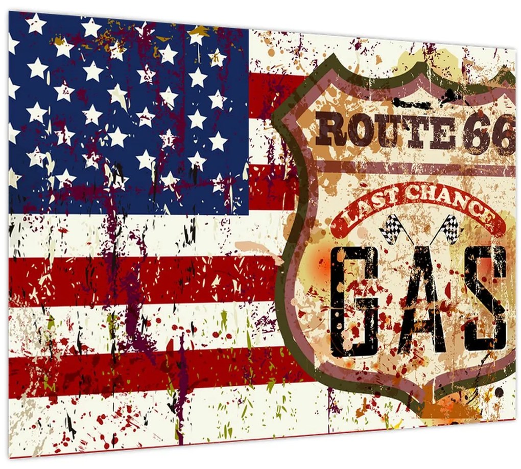 Tablou - Vintage steag (70x50 cm)