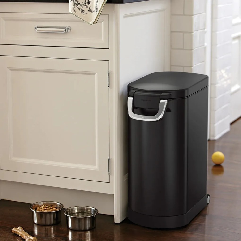 Simplehuman Container pentru hrană uscată cu siguranță 30 l, negru mat, 30 l