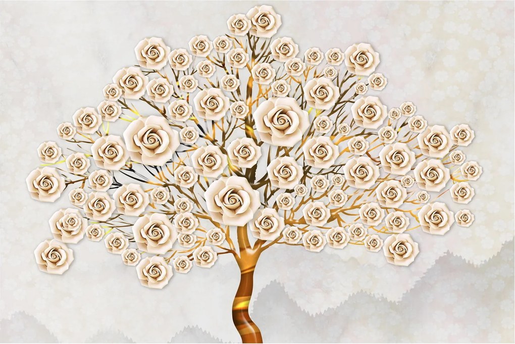 Tablou cu copac cu flori (90x60 cm)