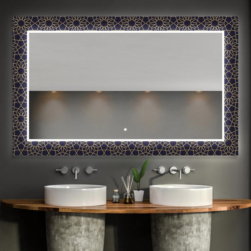 Oglindă decorativă cu iluminare de fundal pentru baie - Ornament