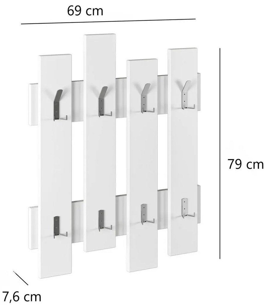 Cuier de perete Wave White