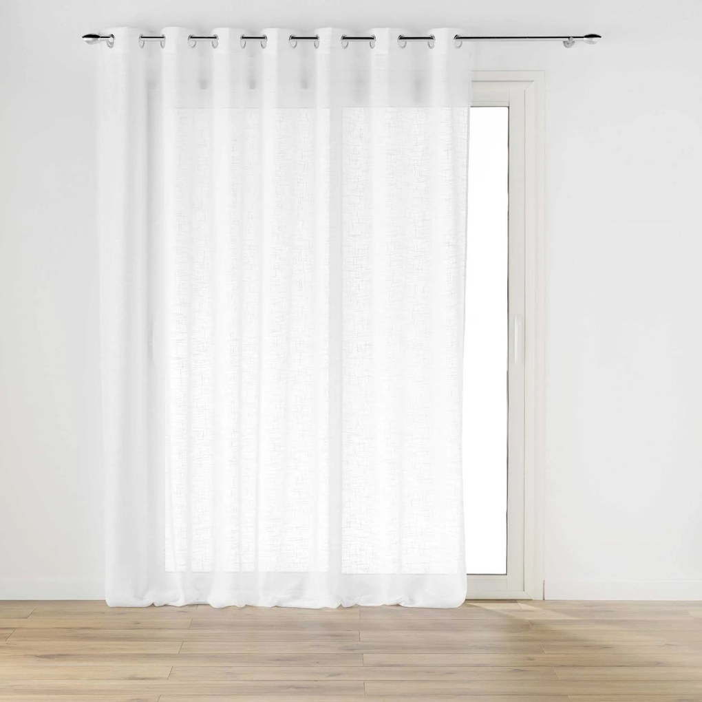 Perdea largă cu inele, cu efect de in, HALTONA, 400 x 240 cm