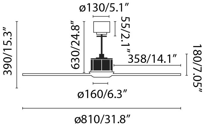 Lustra cu Ventilator si telecomanda JUST FAN XS LED negru