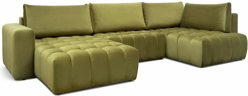Colțar lemn masiv Formă U Extensibil Bonnie 350x175cm Personalizabil