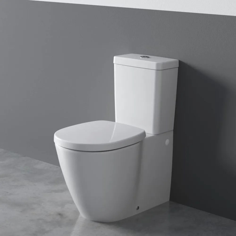 Vas wc stativ Ideal Standard Connect II AquaBlade alb lucios back to wall cu rezervor si capac inclus