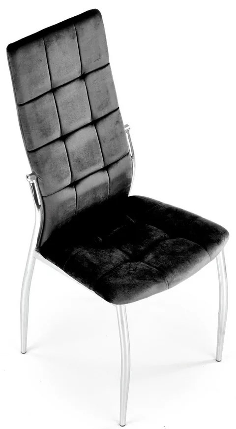 Scaun de bucaterie Darwin, negru/argintiu