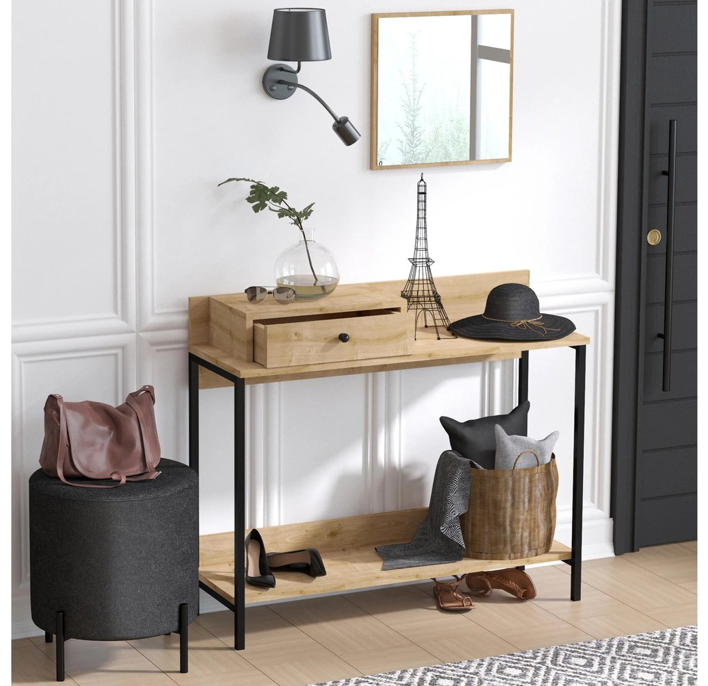 Mobilier hol Aliex 1 (stejar zafir) (cu oglindă). 1094809