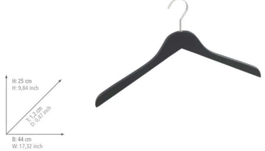 Umerașe din lemn în set de 5 Paris - Wenko