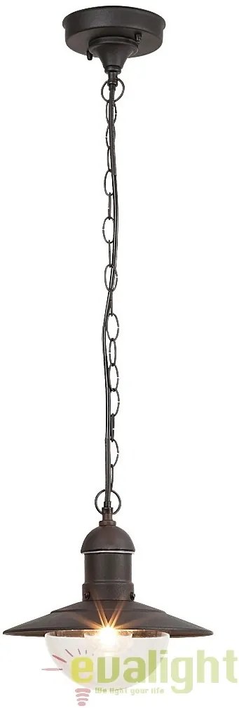Lustra, Pendul de exterior cu protectie IP44, finisaj negru, diametru 24cm, Oslo 8717 RX