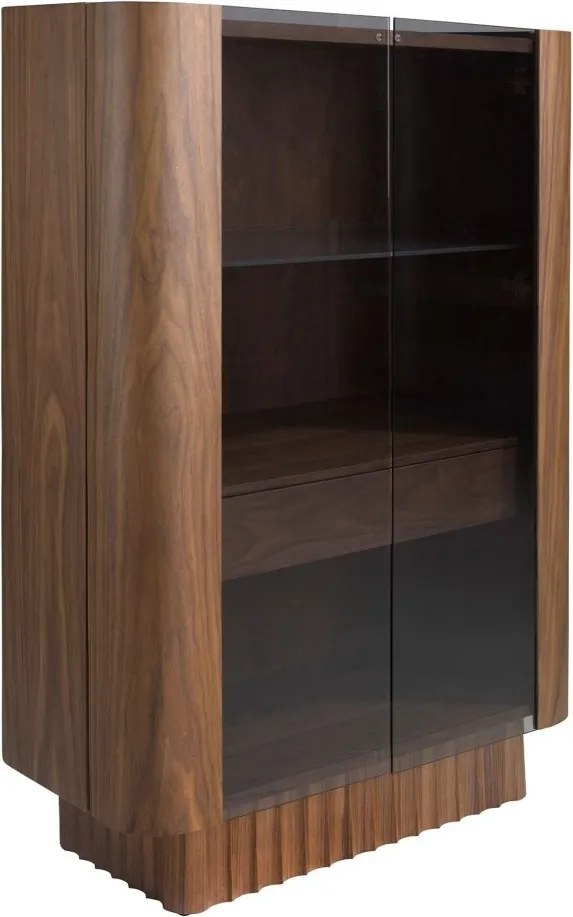 Vitrina, Bufet cu iluminat deosebit design LUX Walnut