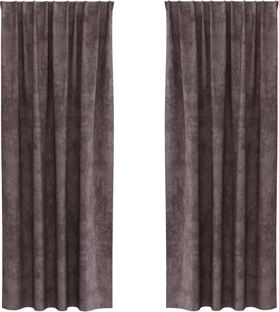 vidaXL Cortine din catifea cu perdele 2 pcs Maro 260 x 140 cm Catifea