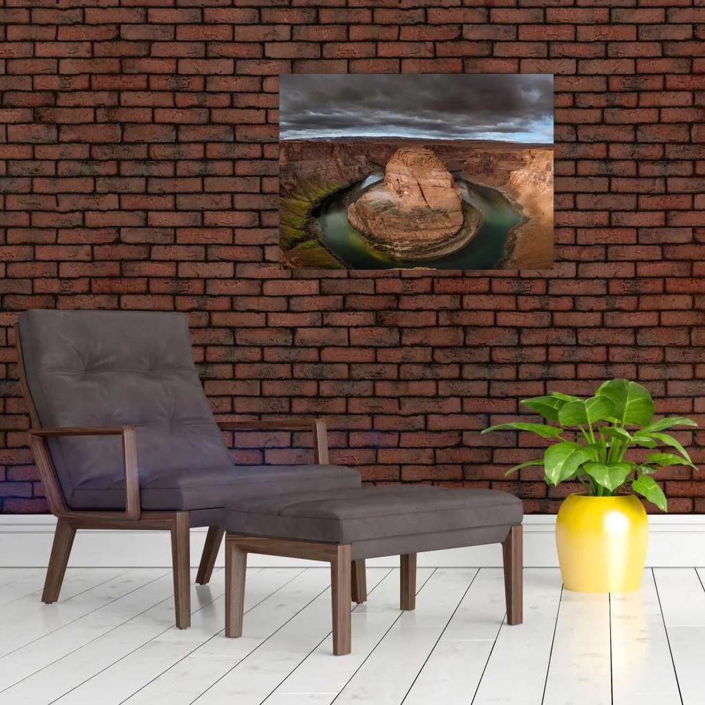 Tablou cu lac în stânci (70x50 cm)