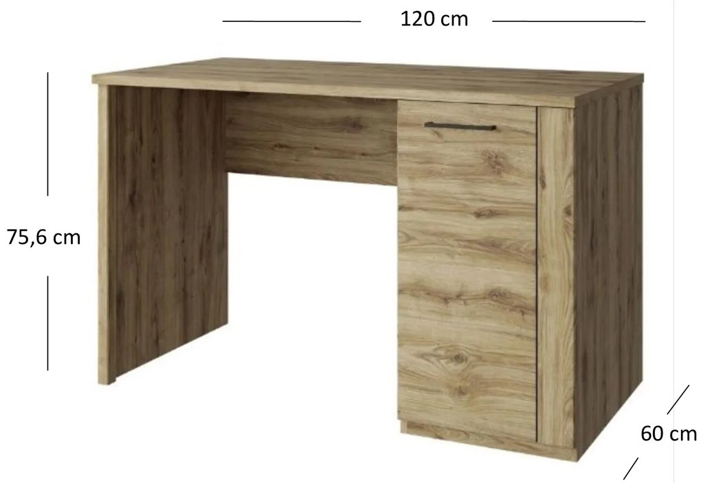 Masă PC Deloris 1D/120 (Stejar navarra). 1052892