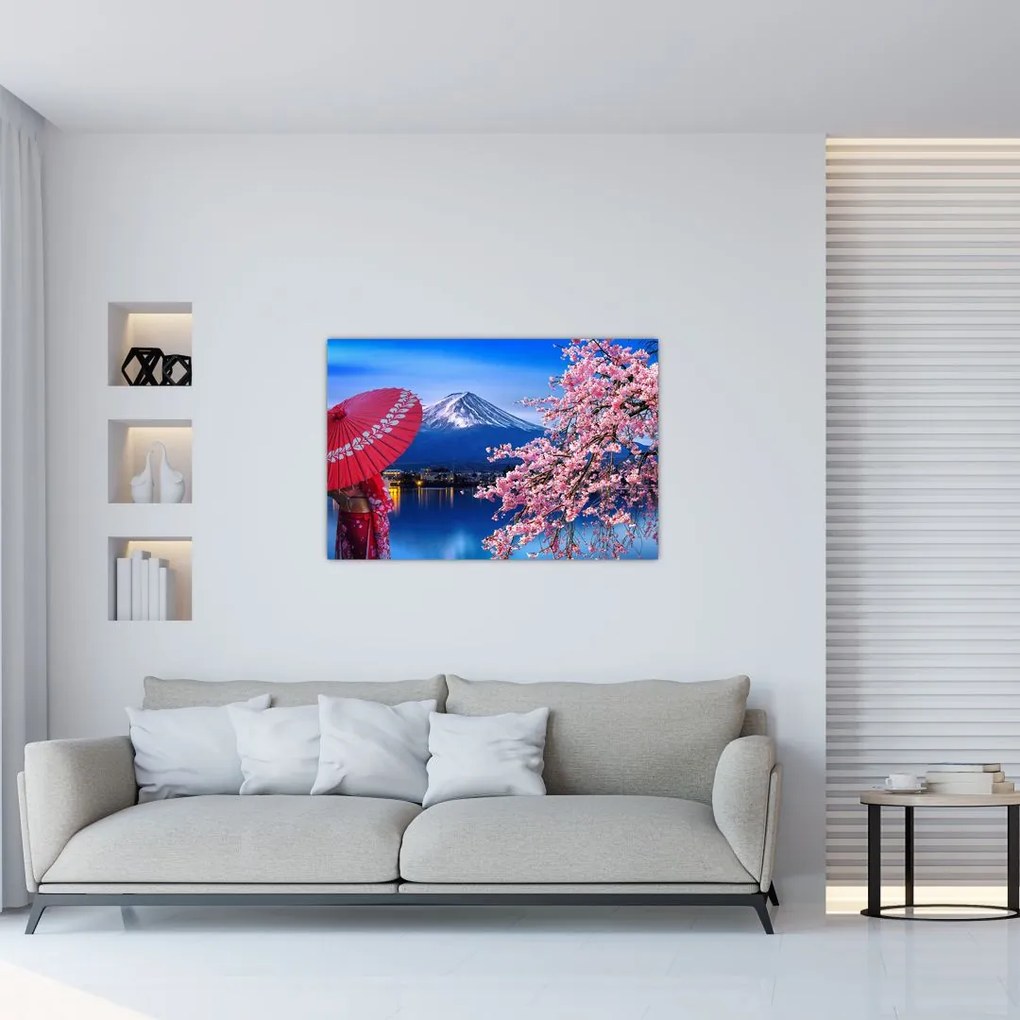 Tablou - cu privire la munte - Japonia (90x60 cm)