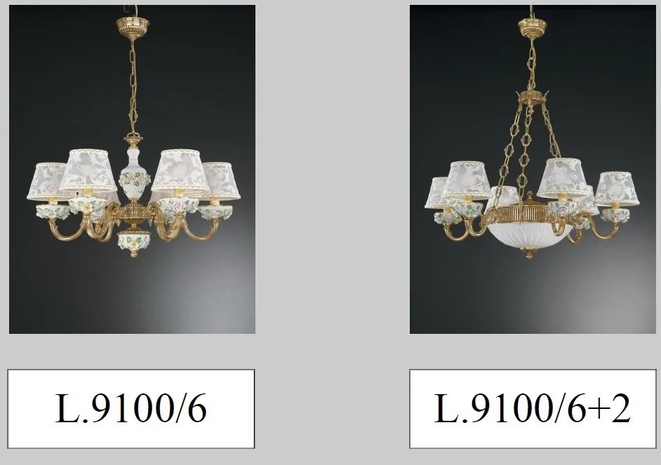 Aplica de perete din alama si portelan 2 brate design italian