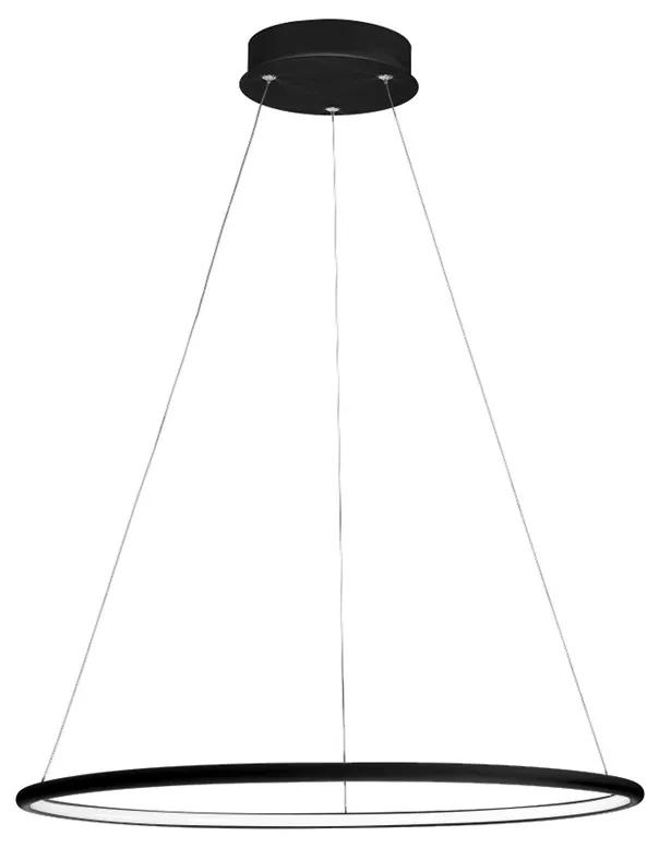 Lustra LED suspendata design modern ORION negru, 40cm