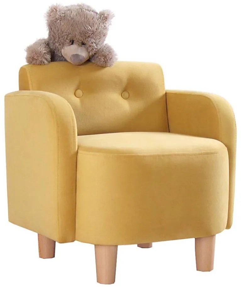 Fotoliu pentru copii DORY, galben