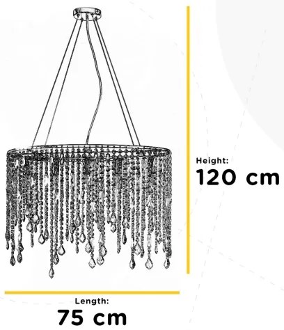 Lustră pe cablu ONLI LAILA 5xE14/10W/230V