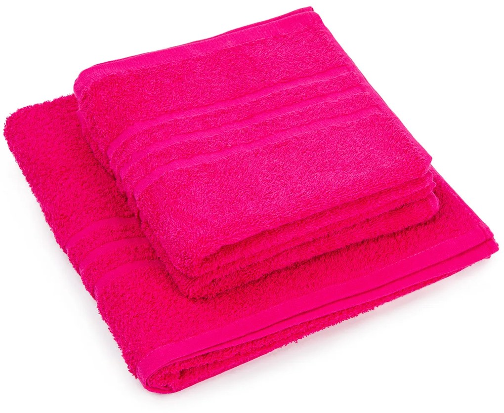 Set de prosoape Classic roz, 2 buc. 50 x 100 cm, 1 buc. 70 x 140 cm, 2 bucăți 50 x 100 cm, 1 bucăți 70 x 140 cm