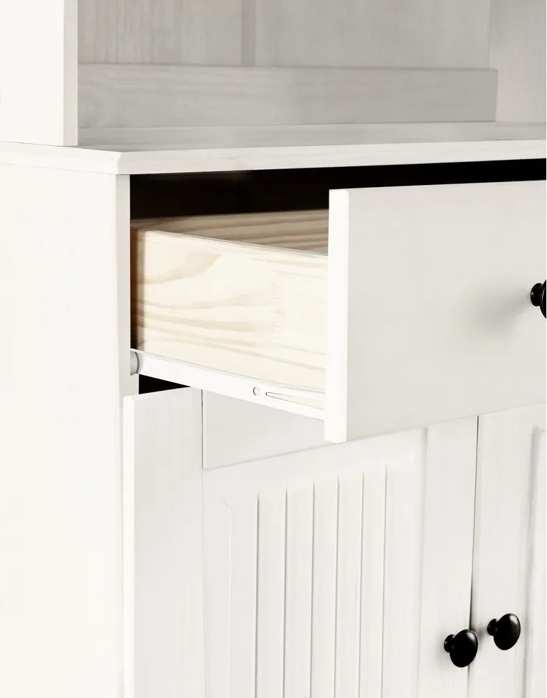 Vitrină albă din lemn de pin 181x34 cm Mille – Støraa