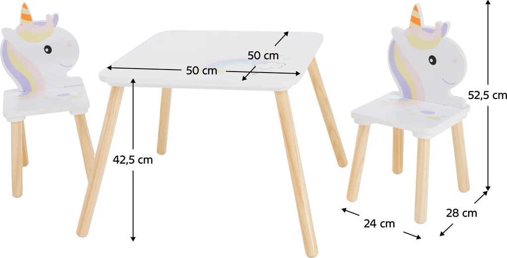 Set pentru copii 1+2, motiv unicorn, SAVER TYP 1
