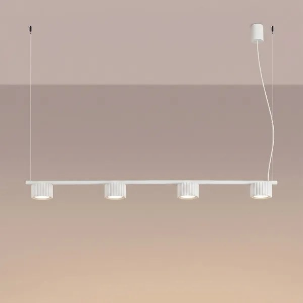 Sollux SL.2695 - Lustru suspendat pe cablu AURA 4xGX53/10W/230V alb