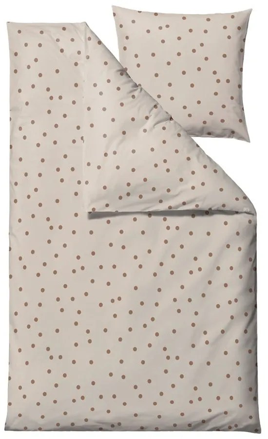 Lenjerie de pat maro din bumbac satinat pentru pat de o persoană 140x200 cm Solaris – Södahl