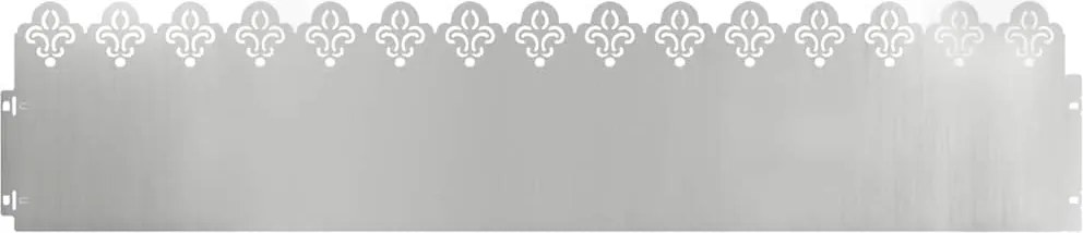 vidaXL Borduri pentru gazon 20 pcs Argintiu 103 x 0,05 x 22 cm